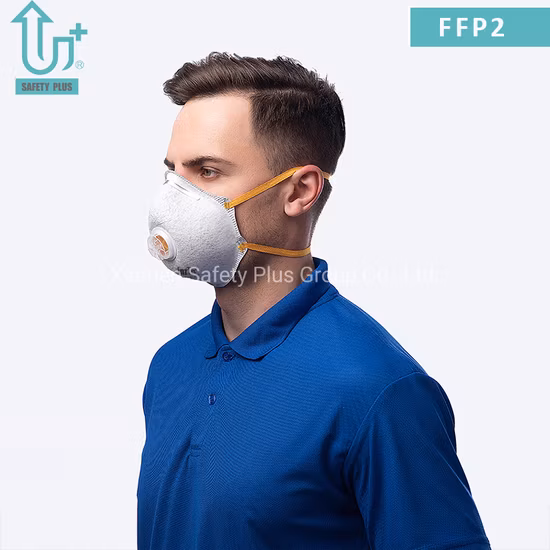 High Quality Disposable Double Punched Cotton Fabric FFP2 Nr Filter Rating Adult Dust Mask with Valve
